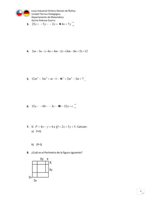 Guía resumen de álgebra