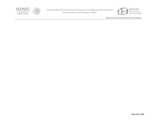 “Guía de aplicación del Anexo de Puntaje de las Reglas de Operación para
Desarrolladores y Verificadores 2014”
Ampliación y/o mejoramiento de vivienda

Página 62 de 100

 