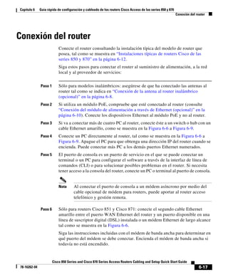 Guía rápida de configuración y cableado de los routers Cisco Access de ...