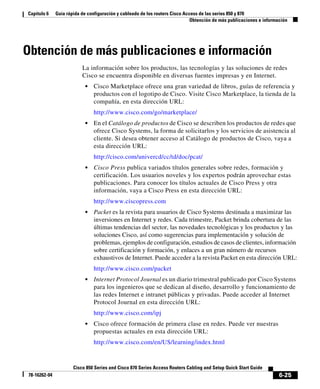 Guía rápida de configuración y cableado de los routers Cisco Access de ...