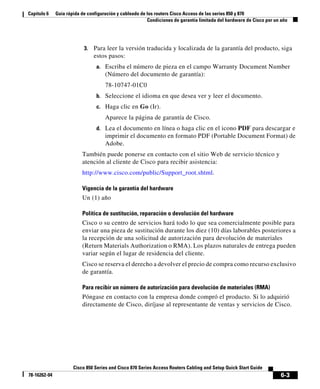 Guía rápida de configuración y cableado de los routers Cisco Access de ...