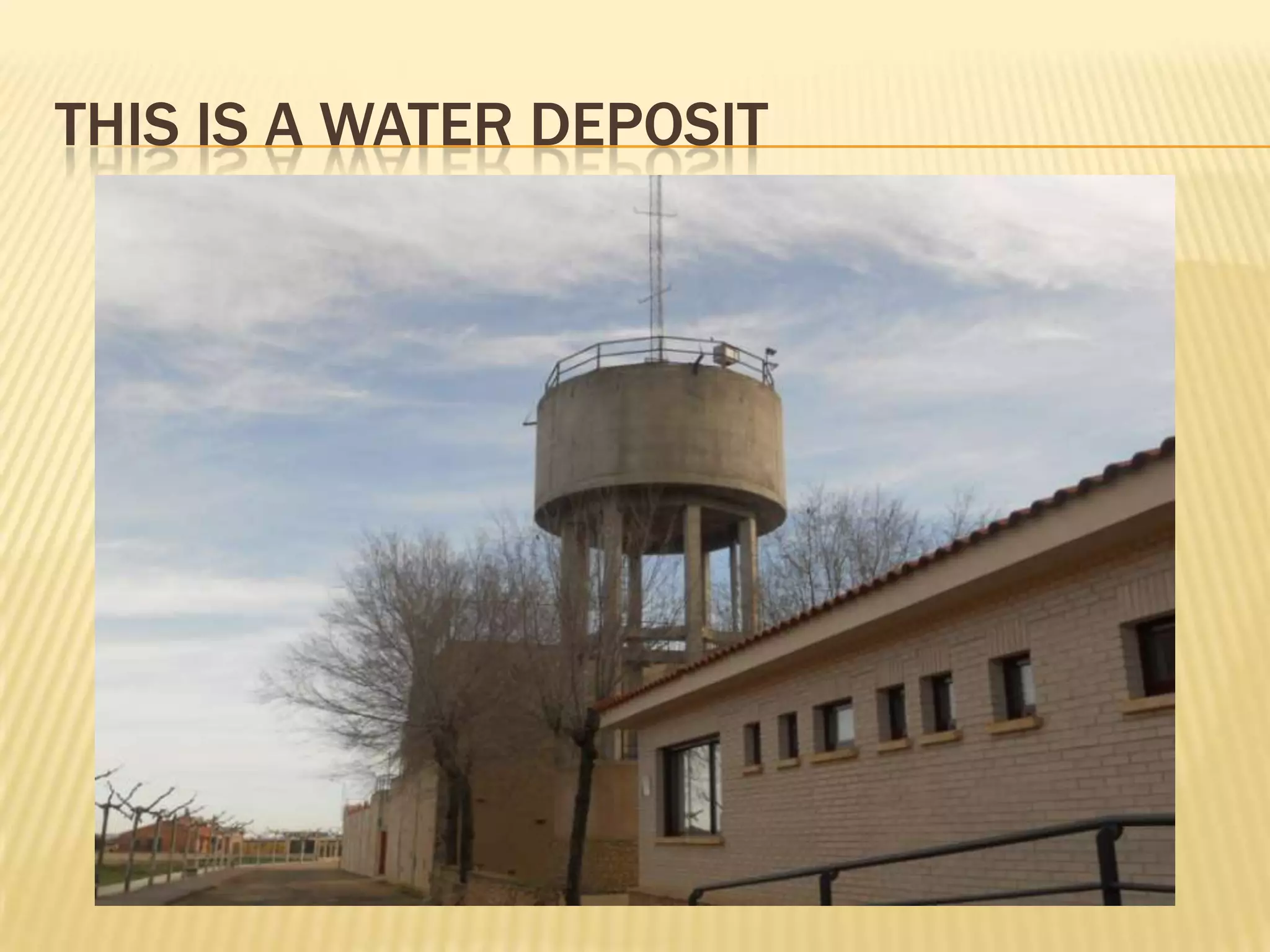 THIS IS A WATER DEPOSIT
 