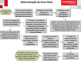 Determinação de Ferro Total
 