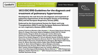 Daniel Tébar Márquez
2022 ESC-ERS Guidelines for the diagnosis and treatment
of pulmonary hypertension
Espacio reservado para
la imagen del ponente
 