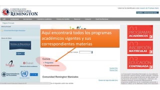 Aquí encontrará todos los programas
académicos vigentes y sus
correspondientes materias

 