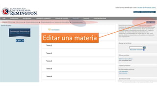 Editar una materia

 