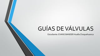 GUÍAS DEVÁLVULAS
Estudiante: EVANS BANDER Hualla Choquehuanca
 