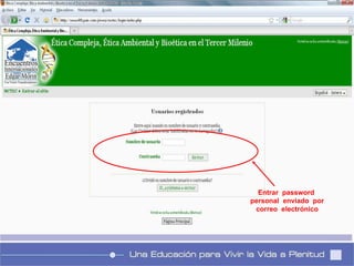 Entrar  password  personal  enviado  por correo  electrónico 