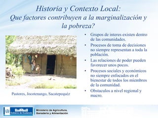 Guatemala - Programa de agricultura familiar y centros de aprendizaje para el desarrollo rural
