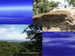 Aanleg moestuin op het terrein achter het kooklokaal Uitzicht aan de achterzijde 