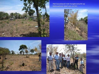 Het bouwkavel met hoogteverschil op bebouwbare deel van ca 5m.  
