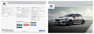 Díptico Subaru All New WRX 2015