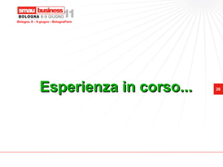 Bologna, 8 – 9 giugno - BolognaFiere




              Esperienza in corso...   26
 