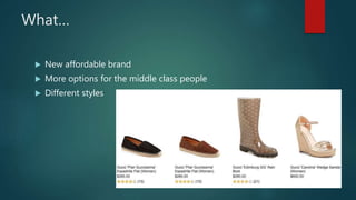 What…
 New affordable brand
 More options for the middle class people
 Different styles
 