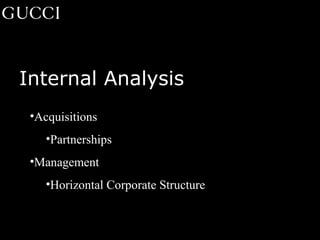 Internal Analysis Acquisitions Partnerships Management Horizontal Corporate Structure 