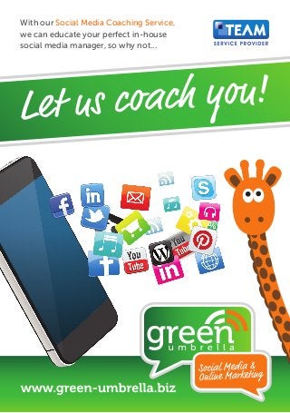 With our Social Media Coaching Service,
we can educate your perfect in-house
social media manager, so why not...
 