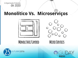 Monolítico Vs. Microserviços
RSJUG
 