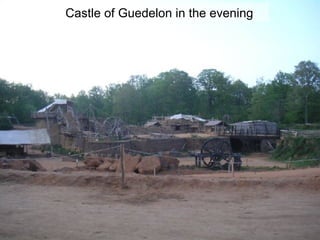 Castle of Guedelon in the evening 