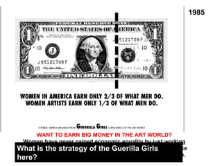 WANT TO EARN BIG MONEY IN THE ART WORLD? Women have never gained economic equality by just working hard and being good gir...