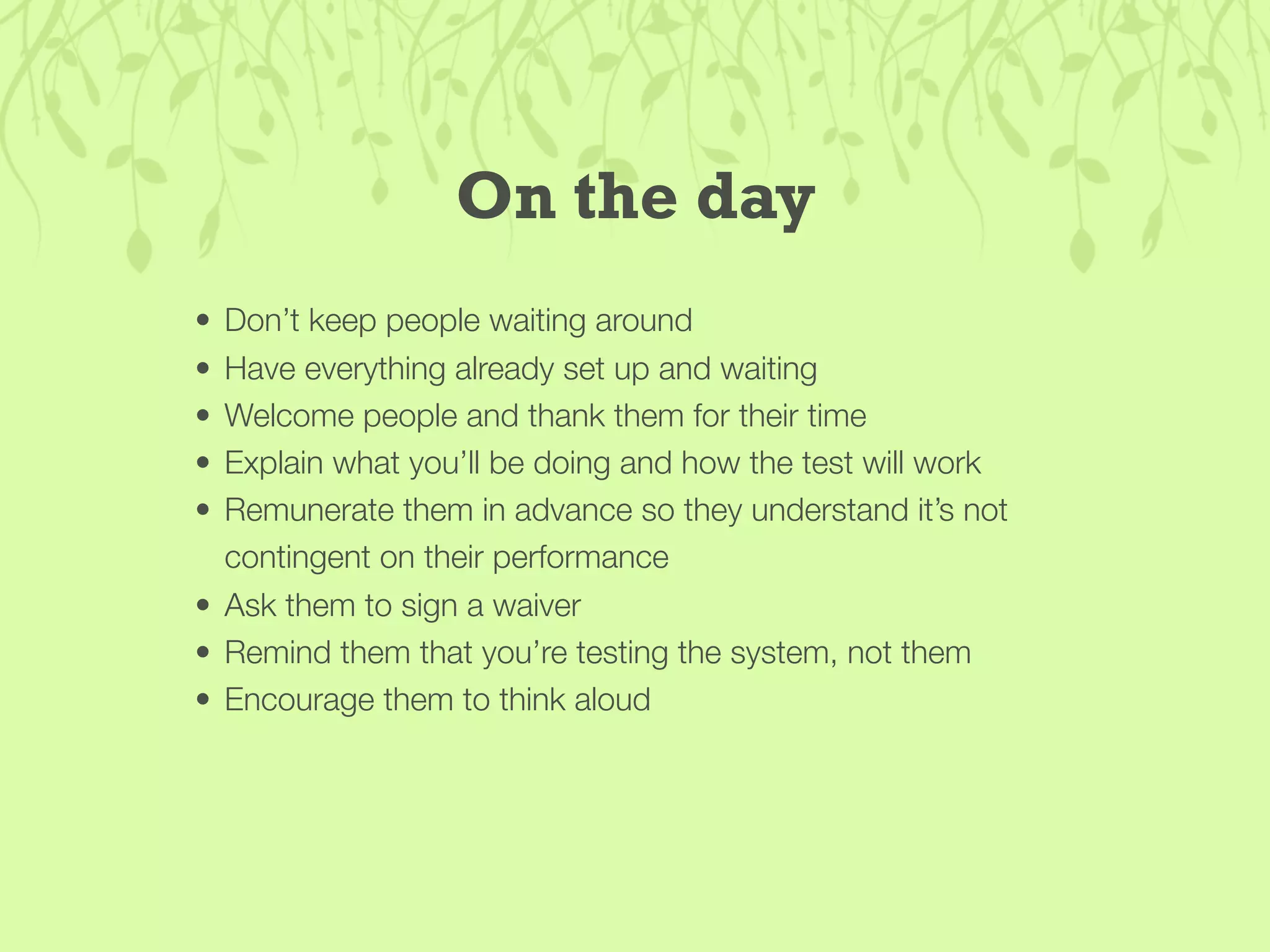 Guerilla Usability Testing