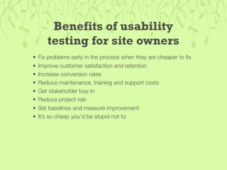 Guerilla Usability Testing