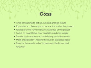 Guerilla Usability Testing