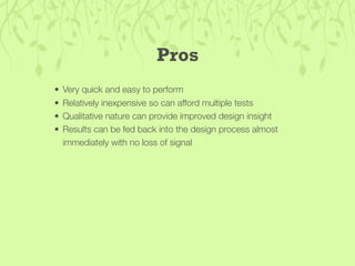 Guerilla Usability Testing