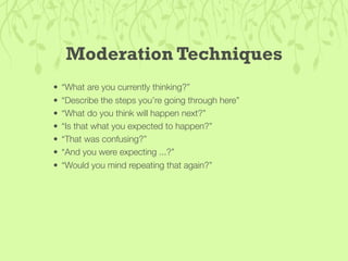 Guerilla Usability Testing