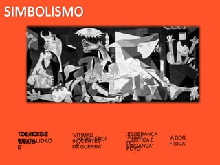 ‘O PODER/
BRUTALIDAD
E’
‘VÍTIMAS
INOCENTES
DA GUERRA’
‘A DOR
DO
POVO’
‘A DOR
FÍSICA’
‘OLHO DE
DEUS’
‘RESISTÊNCI
A’
‘ESPERANÇA
, JUSTIÇA E
VINGANÇA’
 