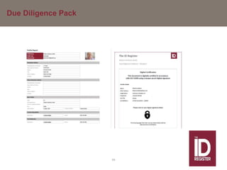 Due Diligence Pack
59
 