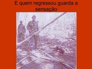 E quem regressou guarda a
        sensação
 