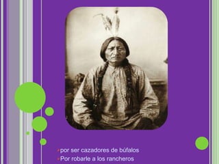 por ser cazadores de búfalos Por robarle a los rancheros 