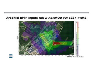 Arconic: BPIP inputs ran w AERMOD vD18227_PRM2
PRIME2 Model Evaluation
 
