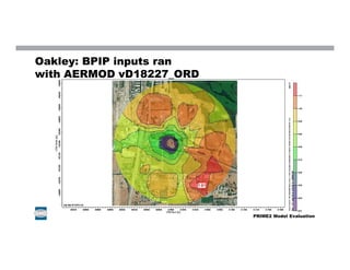 Oakley: BPIP inputs ran
with AERMOD vD18227_ORD
PRIME2 Model Evaluation
 