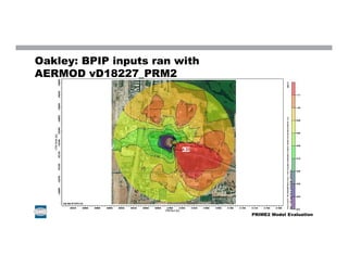 Oakley: BPIP inputs ran with
AERMOD vD18227_PRM2
PRIME2 Model Evaluation
 