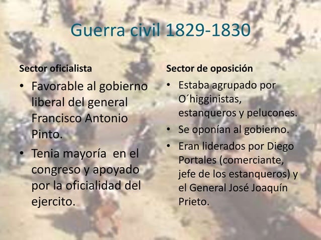 Guerra civil 1829 batalla de lircay