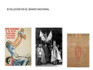 EVOLUCIÓN EN EL BANDO NACIONAL
 