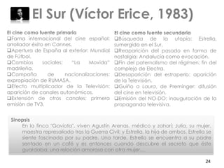 El Sur (Víctor Erice, 1983)
El cine como fuente primaria                   El cine como fuente secundaria
Fama internacio...