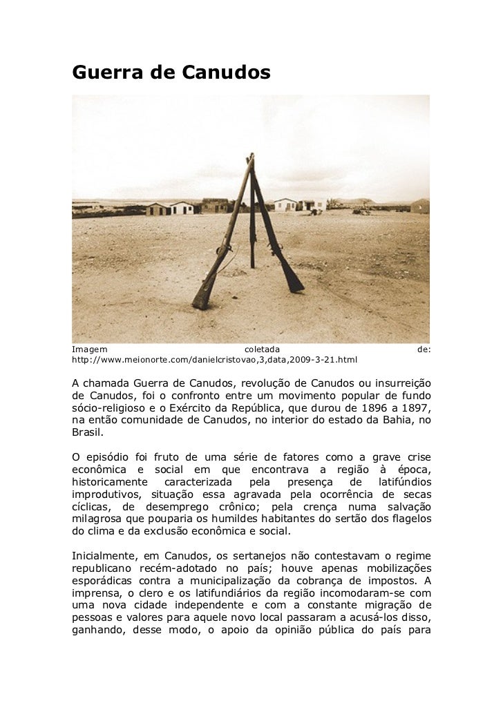Guerra De Canudos Guerra De Canudos