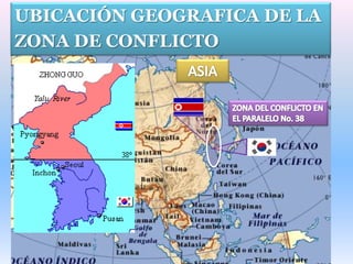 UBICACIÓN GEOGRAFICA DE LAZONA DE CONFLICTOASIAZONA DEL CONFLICTO EN EL PARALELO No. 38
