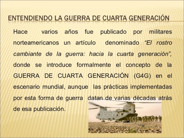 Guerra de cuarta generación Guerra de cuarta generación
