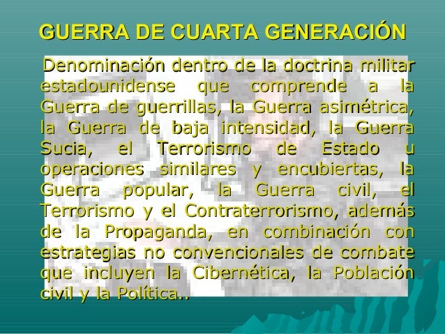 Guerra de cuarta generación Guerra de cuarta generación