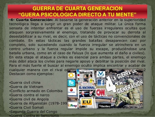 GUERRA DE CUARTA GENERACION GUERRA DE CUARTA GENERACION