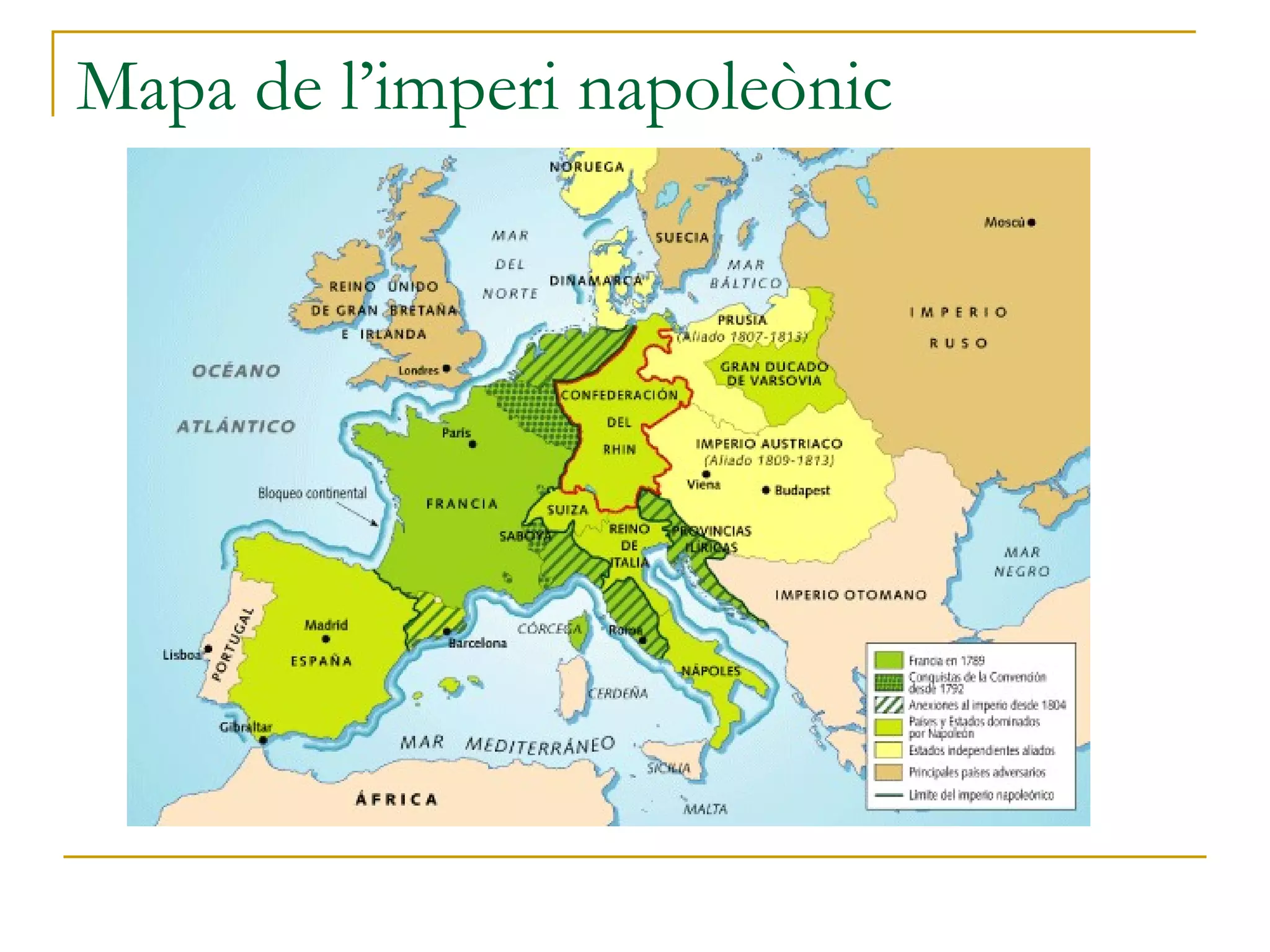 Mapa de l’imperi napoleònic 