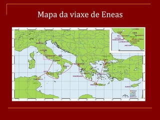 Mapa da viaxe de Eneas 