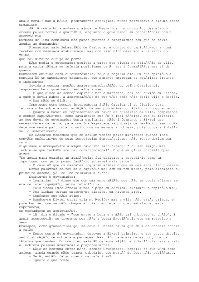 Guerra Dos Mascates Cronica Dos Tempos Coloniais Jose De Alencar