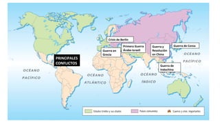 Guerra de
Indochina
Guerra de Corea
Crisis de Berlín
Guerra en
Grecia
PRINCIPALES
CONFLICTOS
Guerra y
Revolución
en China
Primera Guerra
Árabe-Israelí
 