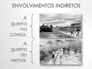 ENVOLVIMENTOS INDIRETOS
A
guerra
na
coreia.

A
guerra
do
vietnã.

 