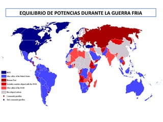 EQUILIBRIO DE POTENCIAS DURANTE LA GUERRA FRIA
 