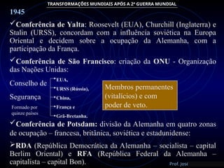 Roosevelt Rda Global Transformations After World War II: Cold War and Decolonization ...
